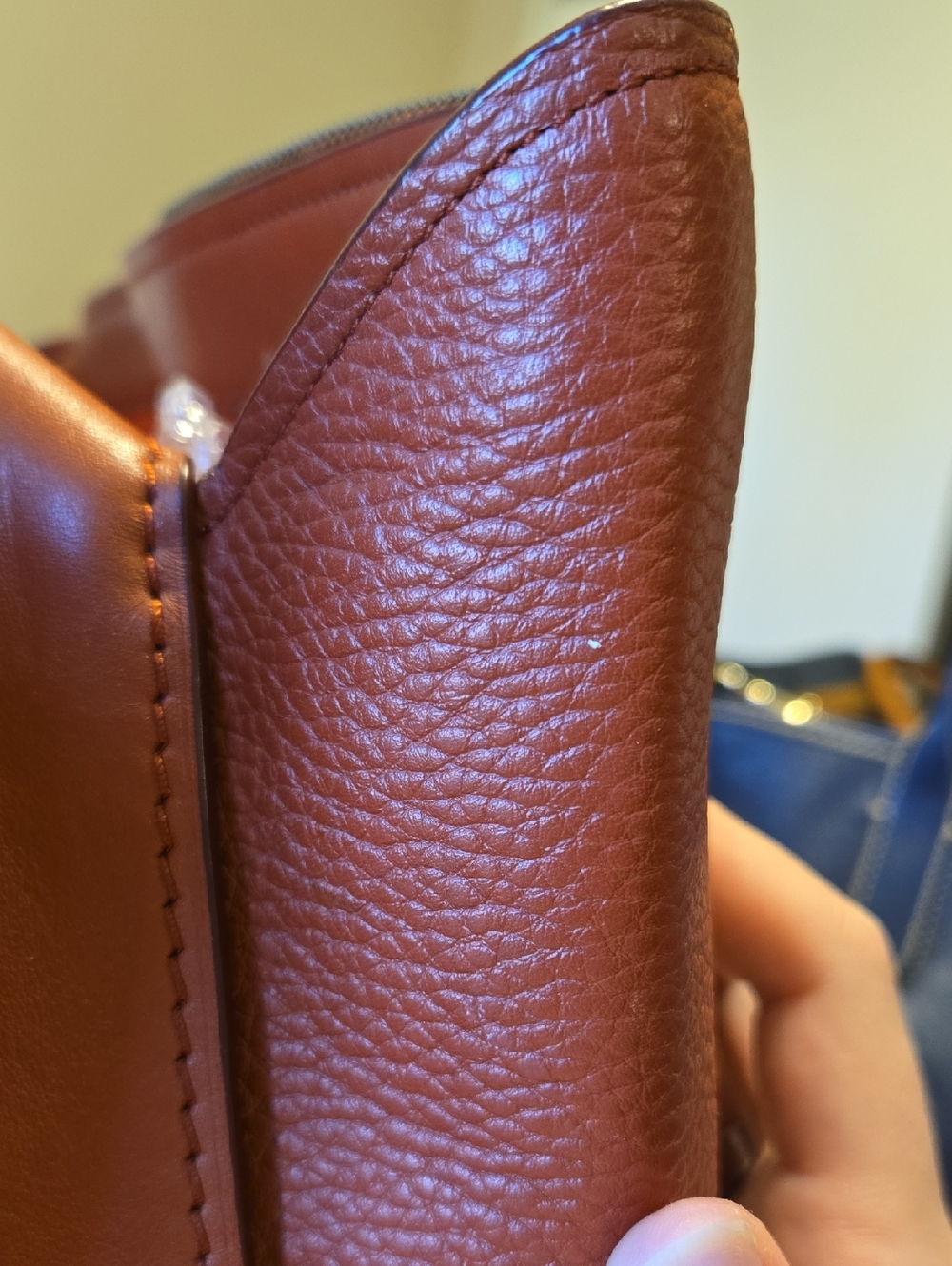 Coach Pebbled Leather Satchel in Cognac Orange - Picture 15 of 16